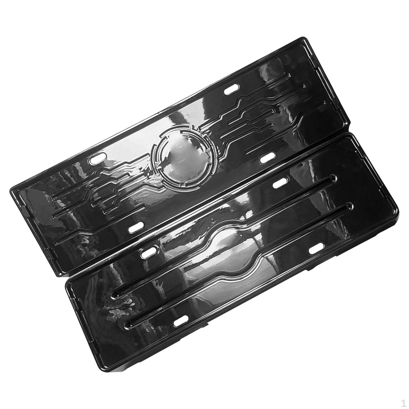 

2x Auto License Plate Frame Durable Bracket for Byd Han Glossy Black