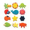 12st färgglada barn baby trä tecknad kylmagnet barn barn pedagogisk leksak