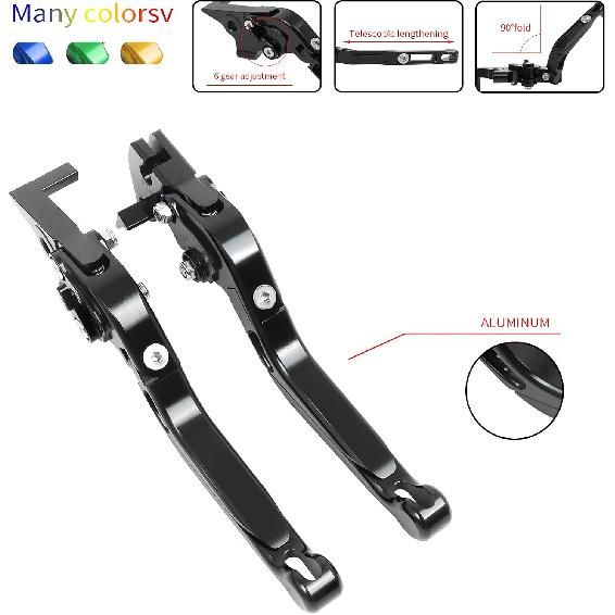 Motorcycle Foldable Brake Clutch Levers Adjustable Aluminum Handlebar Lever Replacement for Kawasaki Ninja 400 18-20 Ninja 300R 13-17 Ninja 250R