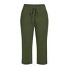 Women Summer Casual Drawstring Waist Wide Leg Cropped Pants with Pockets Lightweight Loose Fit Lounge Capri Trousers for Yoga and Everyday Wear