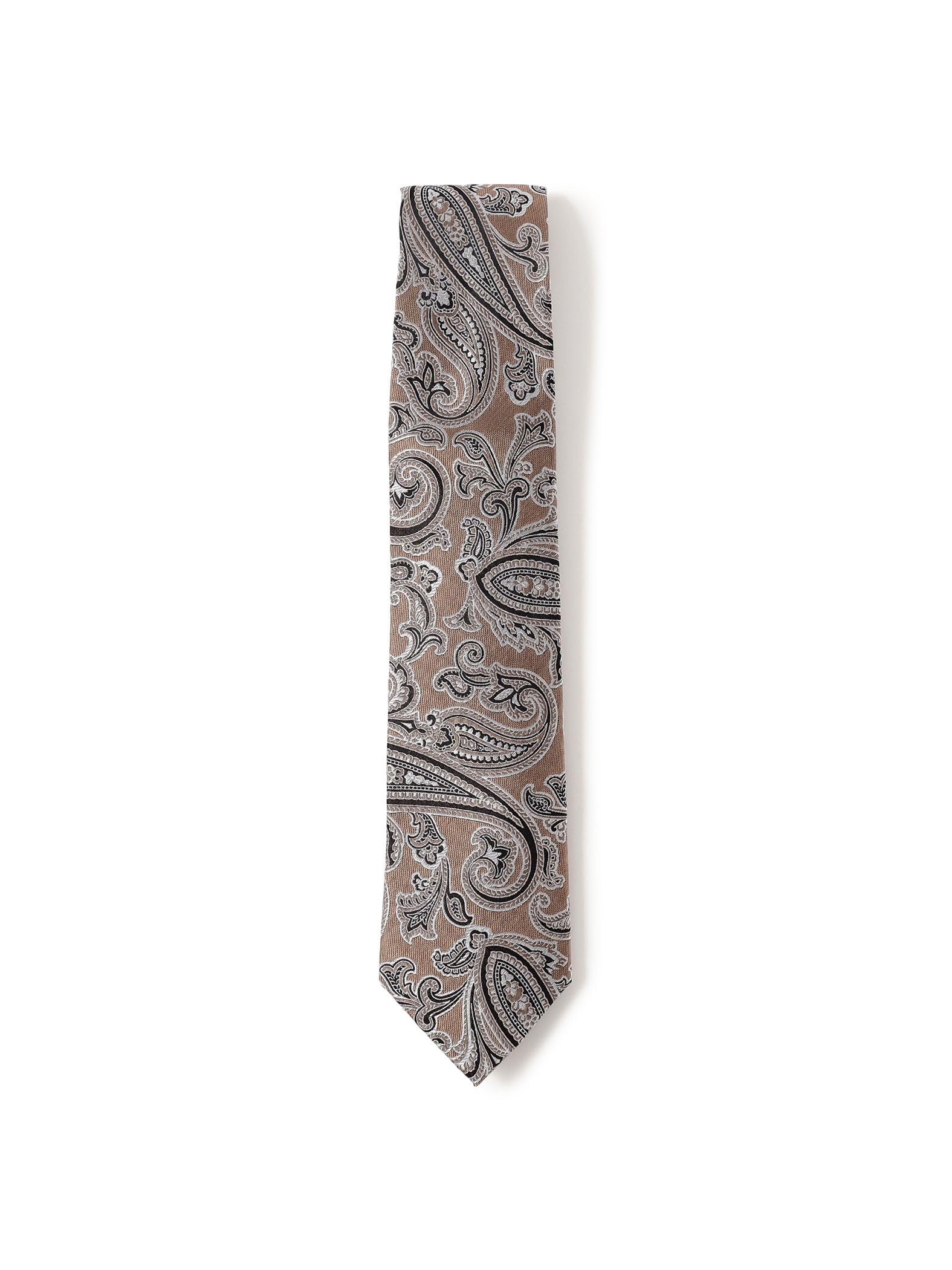 [BEAMS HART] Silk Paisley Tie, 26SS, Men s, SANDBEIGE, FREE