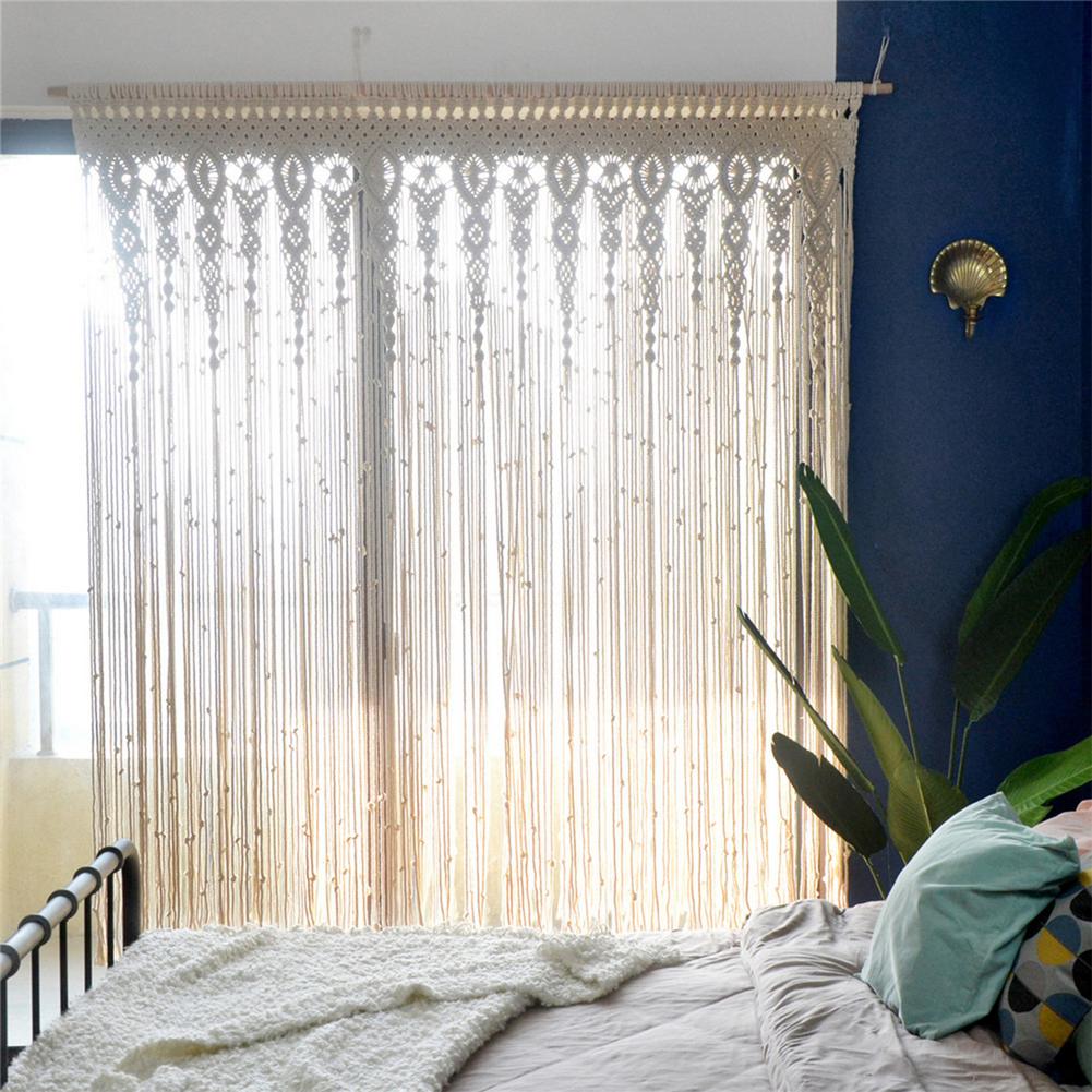 Wall Hanging Curtain Boho Door Window Hanging Curtain Woven Tapestry Wall Decor Home Ornament For Apartment Bedroom Living Room