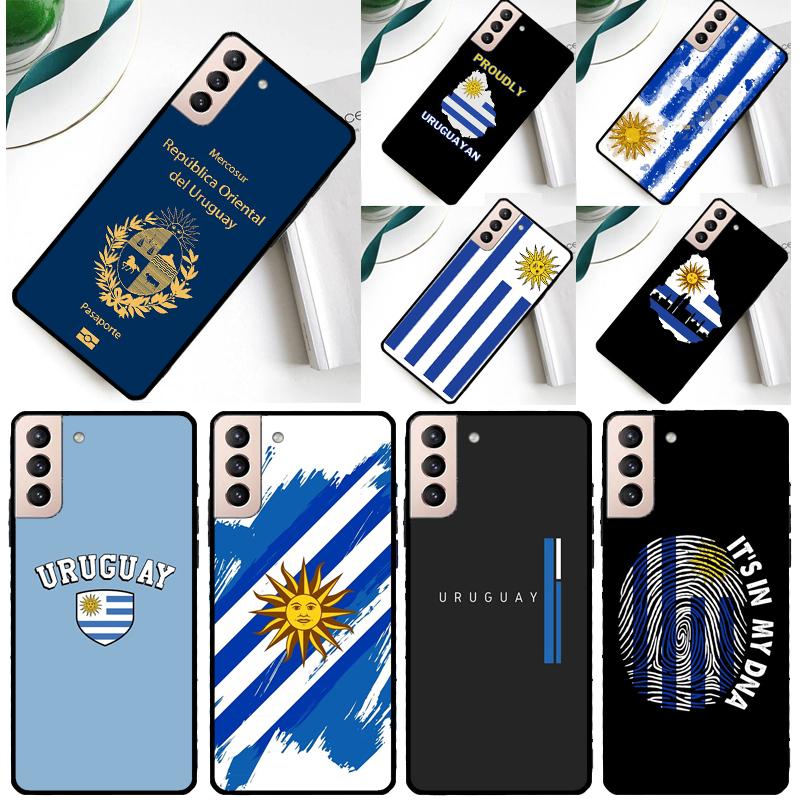 Uruguay Flag Phone Case For Samsung Galaxy S25 Ultra S9 S10 S20 FE S21 S22 S23 S24 Plus S24 Ultra Cover