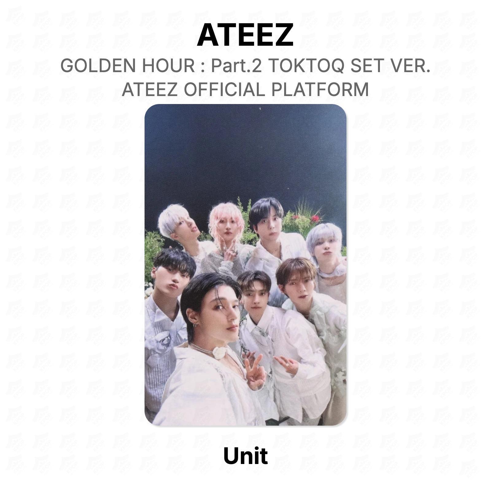 ATEEZ Unit GOLDEN HOUR : Part.2 TOKTOQ SET VER. ATEEZ OFFICIAL PLATFORM Official Photocard Unit