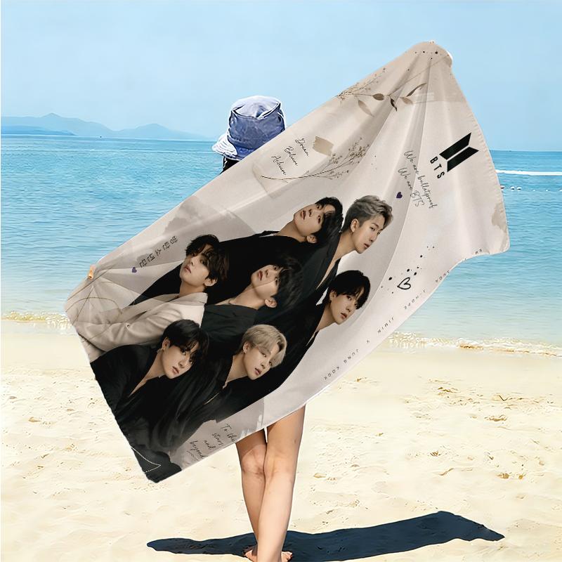 Bt Character Collage Towel Large Quick-Drying Microfiber soft S-Square Pants-s Beach Towel for Travel Fitness Bathing Camping. 0730s133