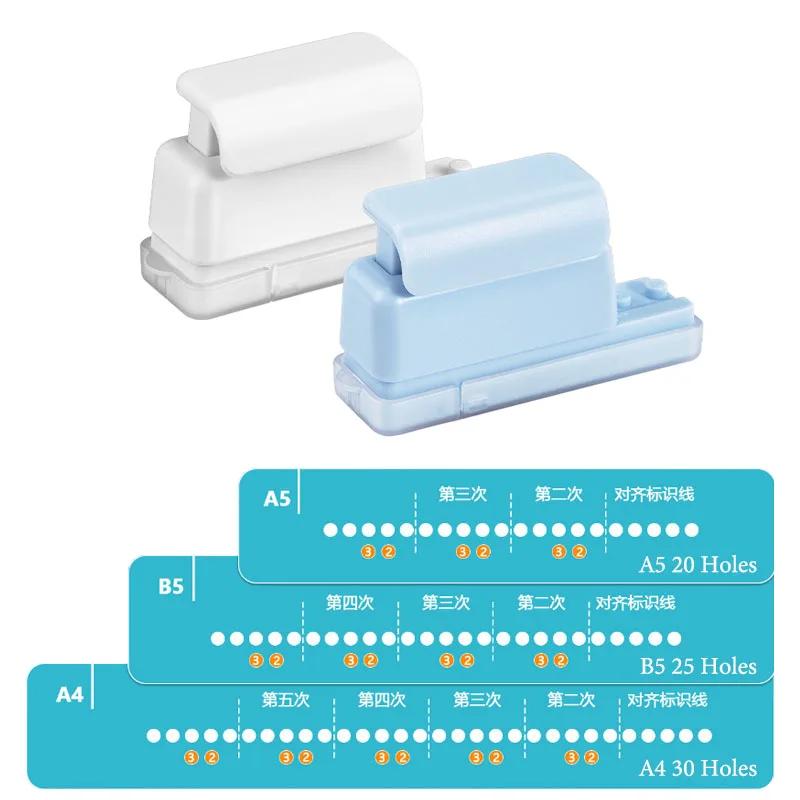 Fromthenon Foratore a 5 Fori Carta per Quaderno a Fogli Mobili Mini Foratore Rilegatura a Fogli Mobili Articoli di Cancelleria per Studenti e Ufficio