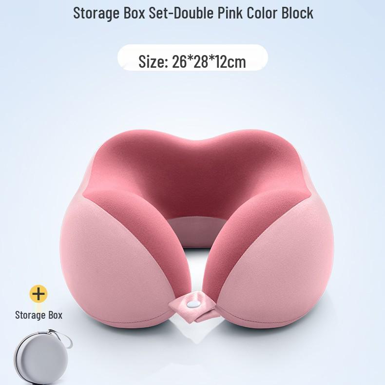 U-förmiges Reise-Nackenkissen aus Memory-Schaum für Flugzeug und zervikale Unterstützung