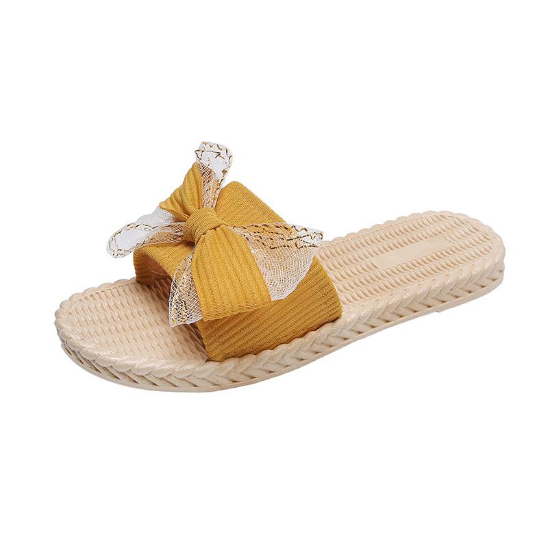 Ladies New Slippers for Summer Wear, Fashion Bow, Fairy Wind Beach Shoes, Sandals, Indoor and Outdoor Slippers