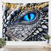 Black and White Vintage Dragon Tapestries Fantasy Castle Tapestry,Dark Sky Mythical Animal Hanging Wall Art Antique Prehistoric