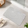 Diatomaceous Bath Absorbent Quick-Drying Non- Toilet Floor for Bathroom, 40 cm