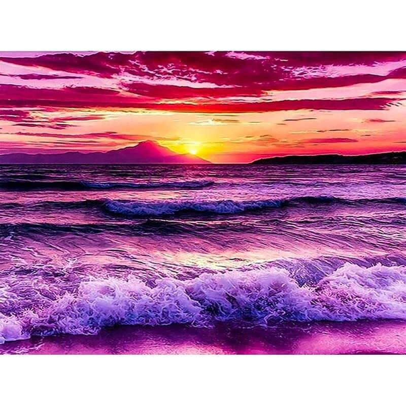 Diamond Embroidery Houses Landscape Mosaic Cross Stitch 5D DIY Diamond Painting Craft Kit Home Decoration 40x50cm