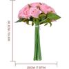 24 Heads Artificial Rose Flowers Bouquet Silk Flowers Rose For Home Bridal Wedding(2 Packs Pink)