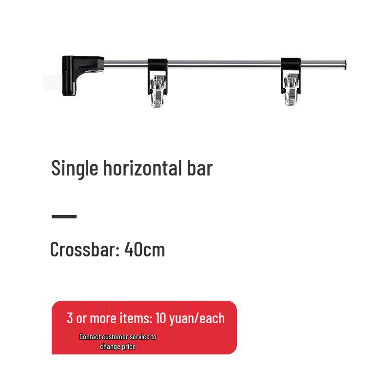 Retractable Floor-standing Stainless Steel T-shaped Poster Stand and Price Tag Holder