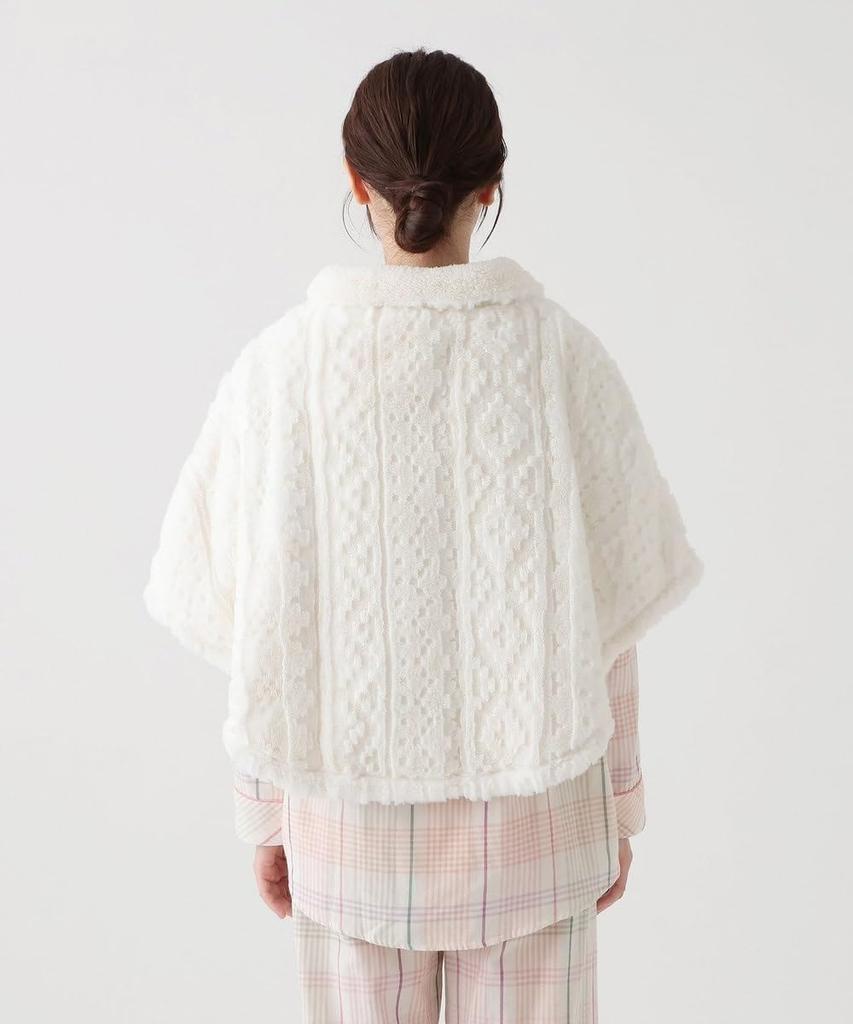 Afternoon Tea Living JP79 Kilim Jacquard Poncho, Ivory, Pajama/Loungewear Top