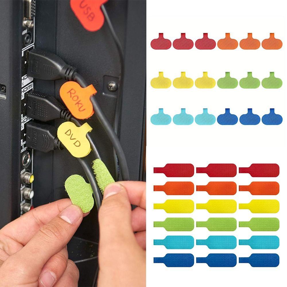 18pcs/set Easy Cord Management Multi-Color Cable Labels Wire Cable Labels for Wire