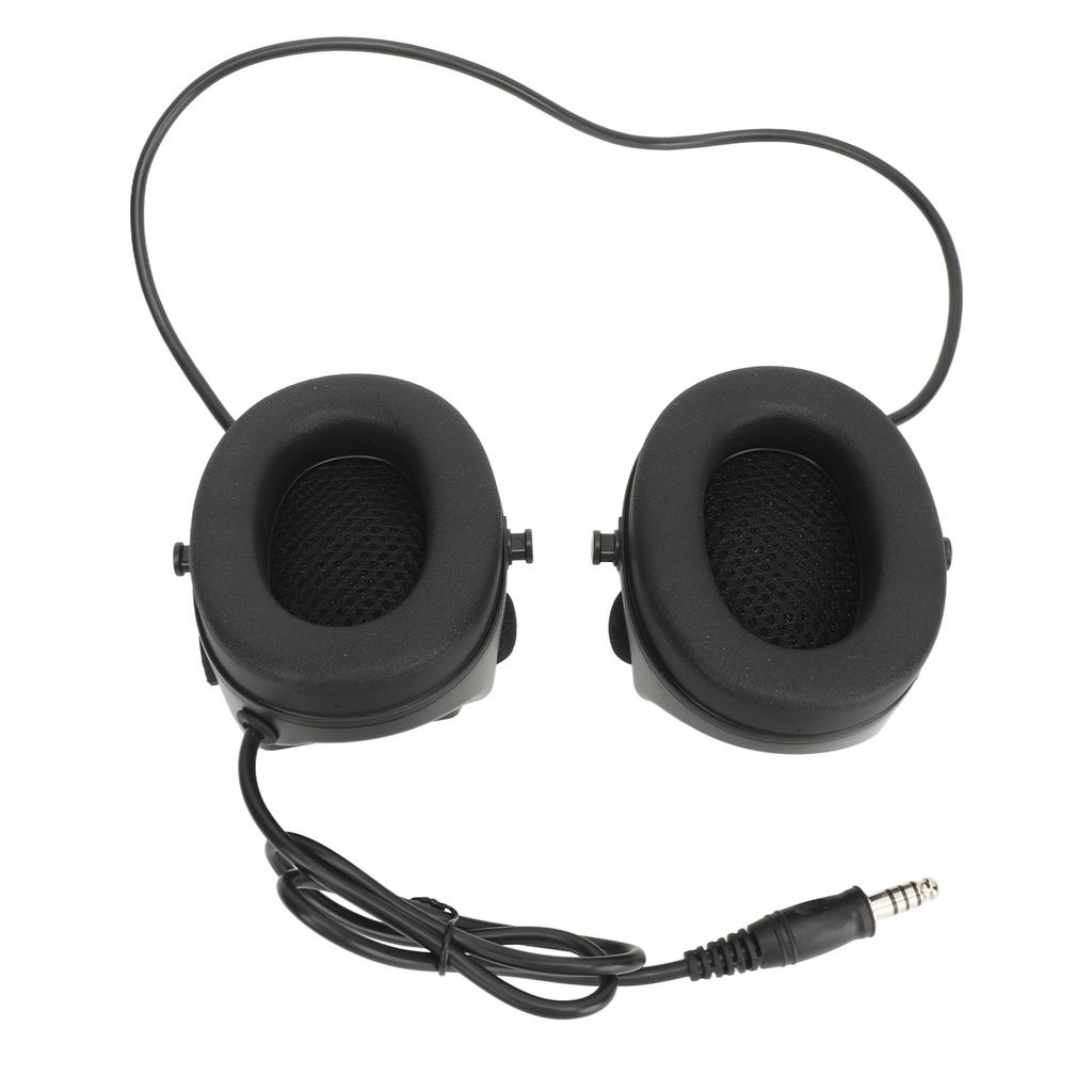 Shooting Headset Hunting Shooting Earmuffs with Microphone for Outdoor Activities Black