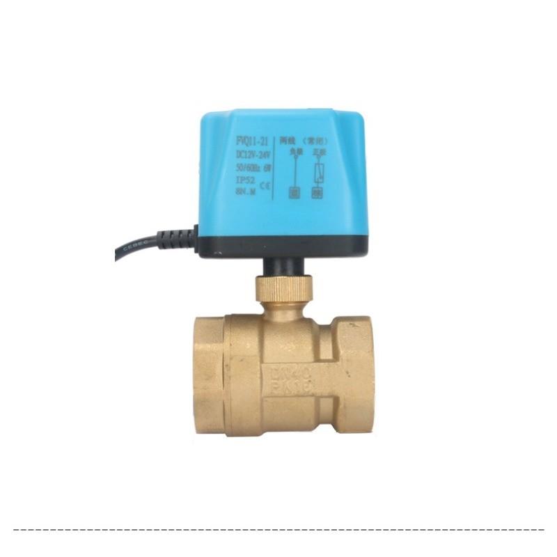 1/2" 3/4" 1" 2" Normally Closed Motorized Ball Valve Electric Actuator 2-Wire Brass Electric Ball Valve Replace Solenoid Valve