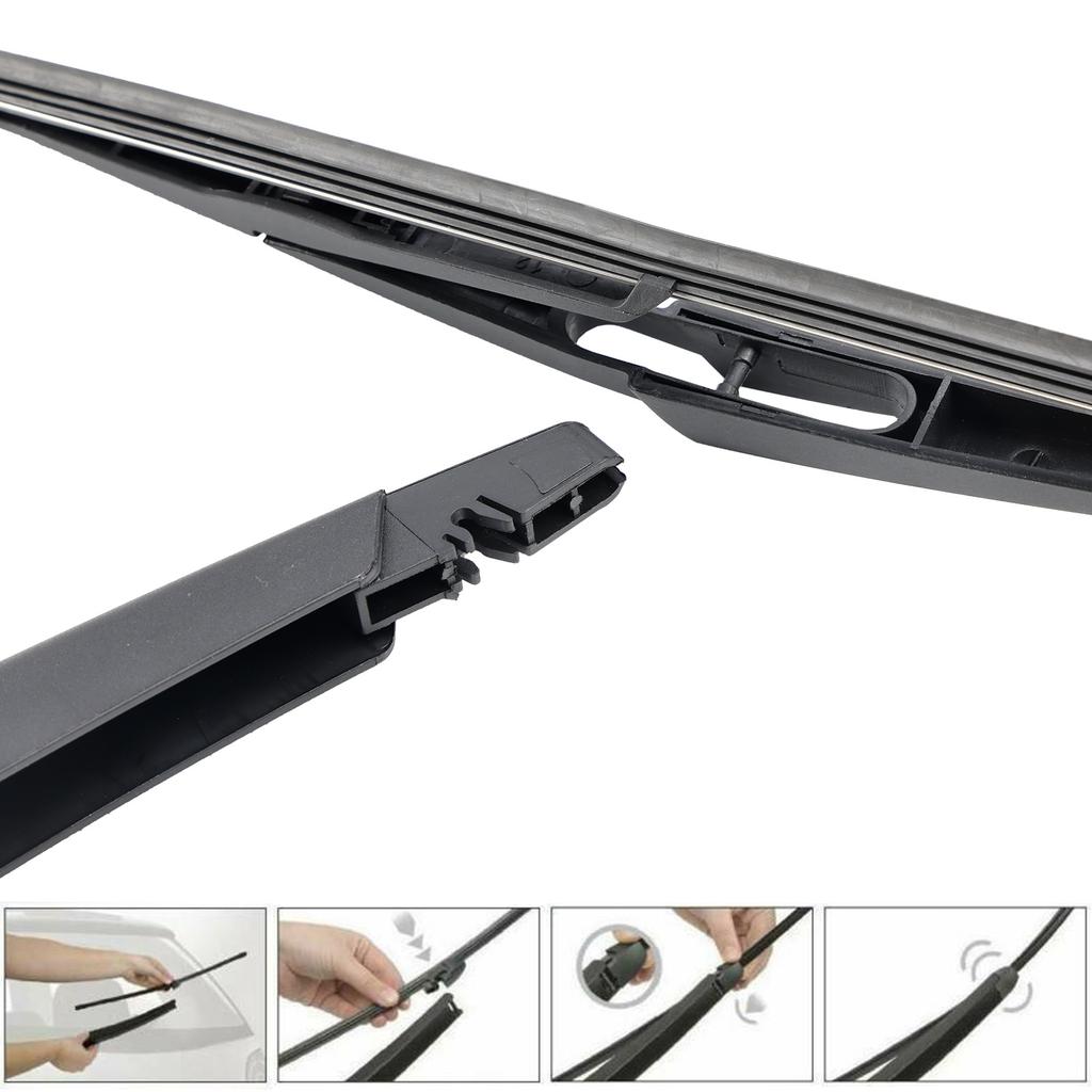 Artudatech Rear Window Windshield Wiper Arm Blade Set For Renault Clio II 1998-2012