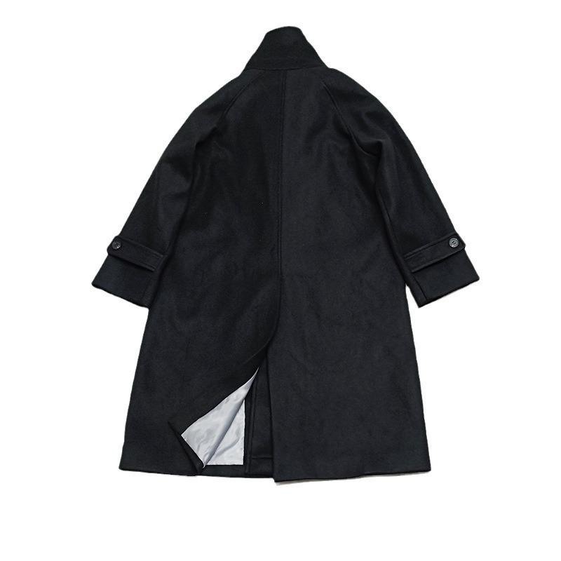 

Un Coat 21CSUMC Multi-Button Woolen Over-the-Knee Trench Coat Size 3 чорний
