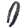 Plaited Braided Headband Hair Band Synthetic Braid with Teeth Accessories for Women Girl Wide 0.7 Inch (Natural Black)