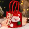 Santa Christmas Candy Bag Cartoon Cookies Storage Bag Mini Felt Candy Bag  Party Supplies