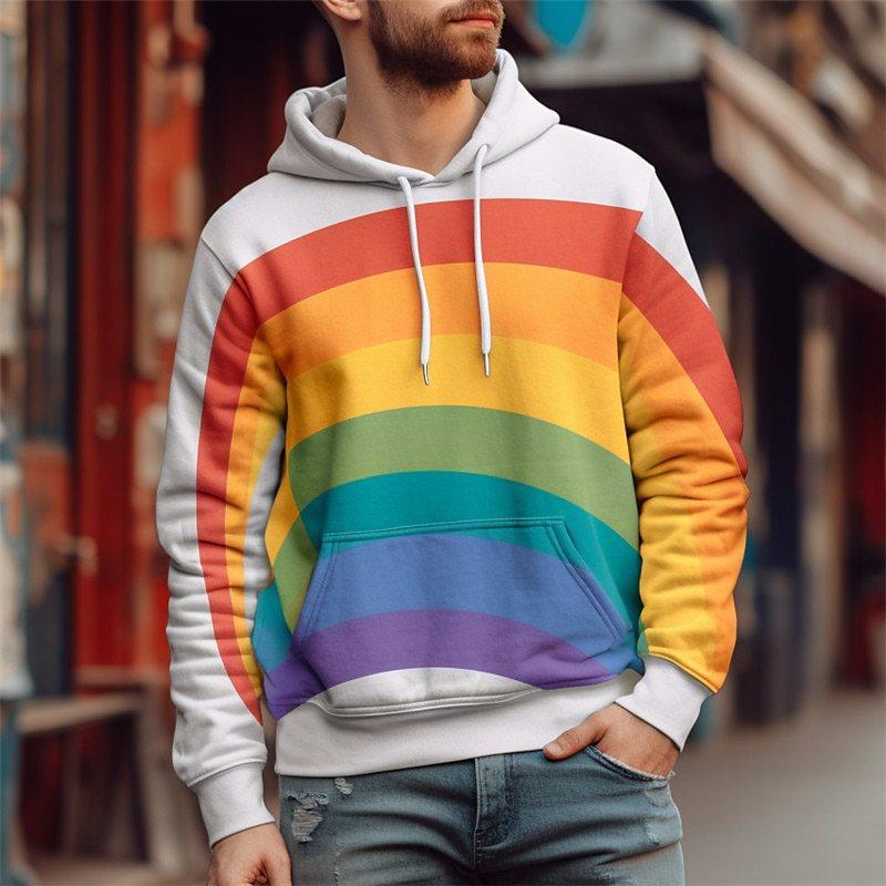 

Простое радужное граффити Хлопковое удобное мужское модное худи с капюшоном 6XL жёлтый