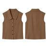 Women's Sleeveless Casual Shirt Button Down Collar Blouse Lightweight Summer Top Relaxed Fit Soft Fabric