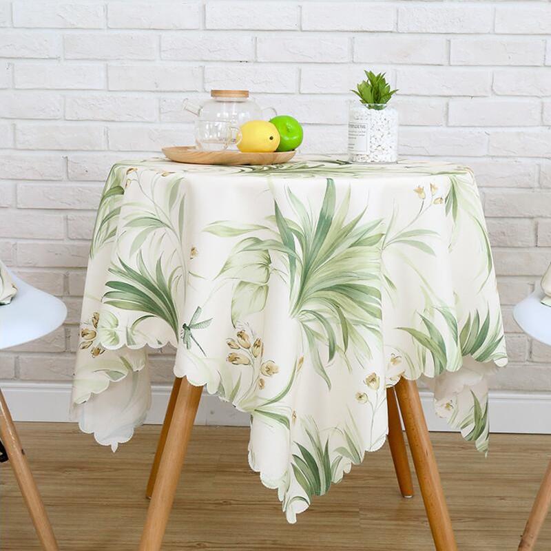 Proud Rose Waterproof Tablecloth Printed Round Table Cover Tea Table Cloth for Wedding Party Home Dining Table Decor Wash-free