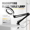 3-Color 72LED Magnifier Glass Lamp 8X/10X Magnification With USB-Powered For Electronics Repair Desk Lamp&Precision Beauty Care