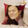 J-JYP Meme Cushion Cover Soft Plush Fabric Double-Sided Printed Sofa Cushion Cover for All Seasons Home Decor Gift