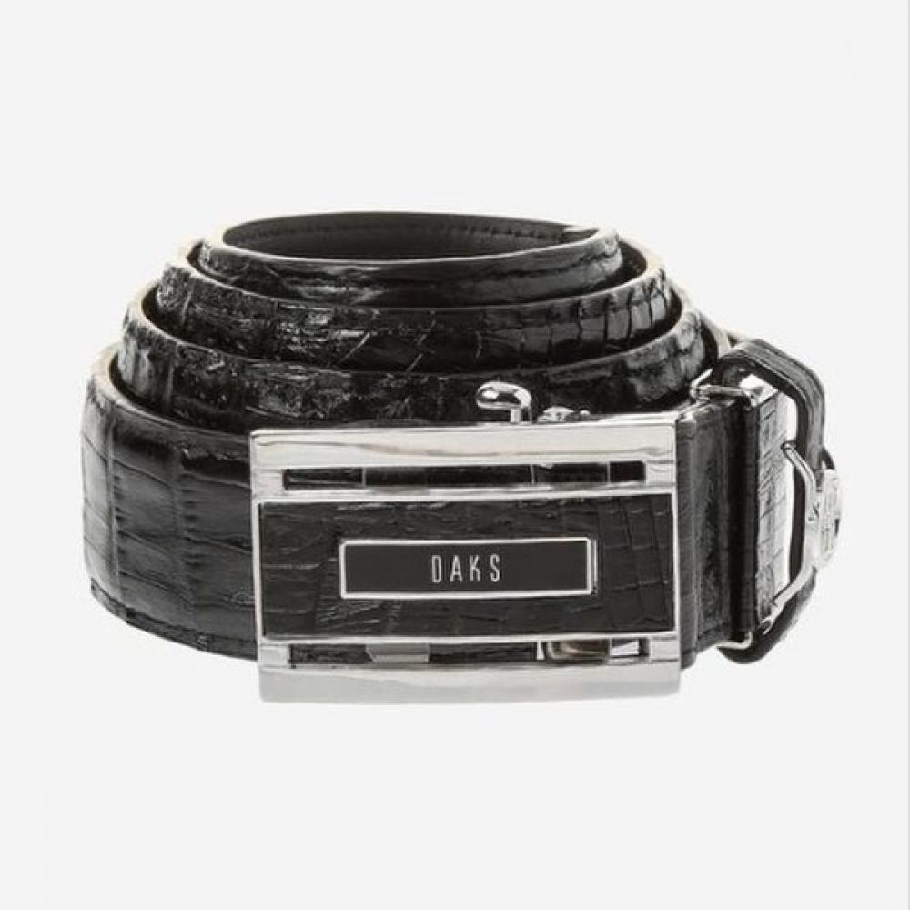 Daks Men Black Crocodile Automatic Belt Dbbe8e703bk Single option