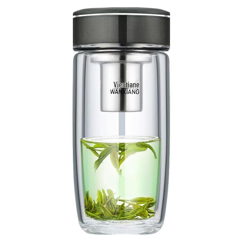 WANXIANG Portable Heat-Resistant Glass Tea Cup