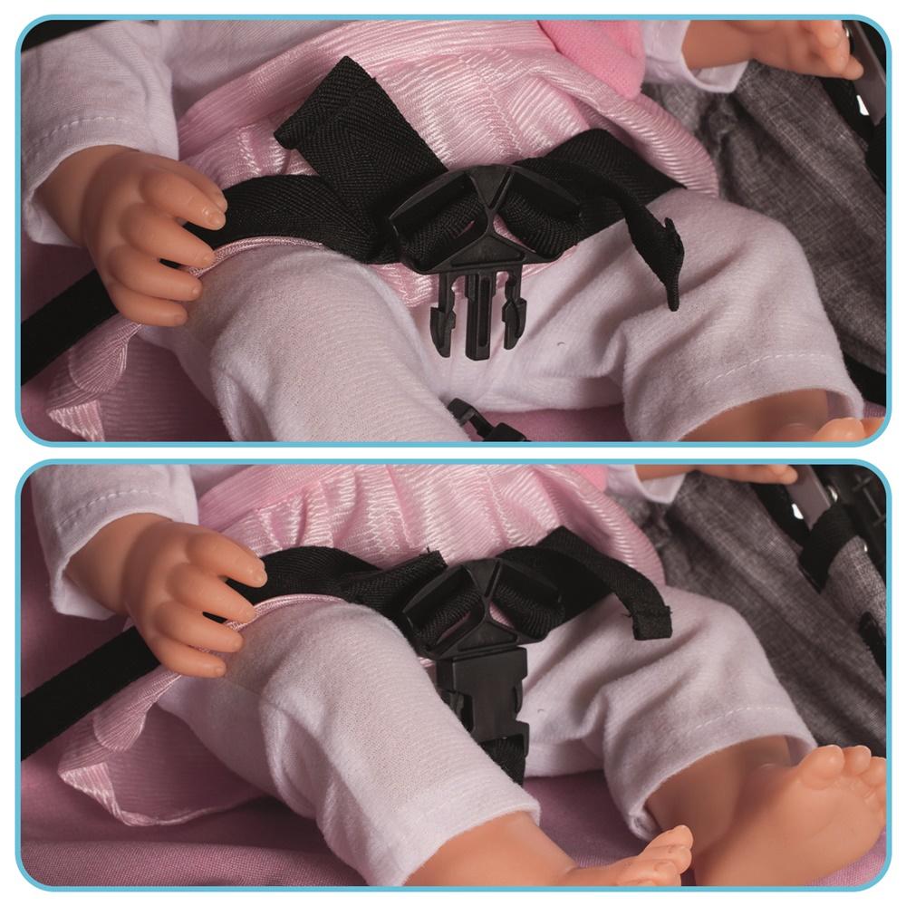 Malplay 2-in-1 Doll Pram Gondola Pushchair Princess Stroller