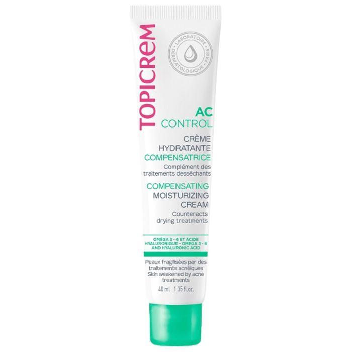 Crème hydratante - TOPICREM - AC Crème Hydratante Compensatrice - 40ml - Peaux Mixtes à Grasses - Sans Parabène