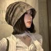 Retro Hole Wasteland Wind Cold Hat Women's Autumn and Winter Loose Versatile Pile Hat Show Face Small Hat Tide
