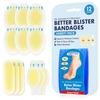 Dr. Frederick's Original Better Blister Bandages - 12 Ct Variety - Water Resistant Hydrocolloid Bandages for Foot, Toe, & Heel Blister Prevention & Re