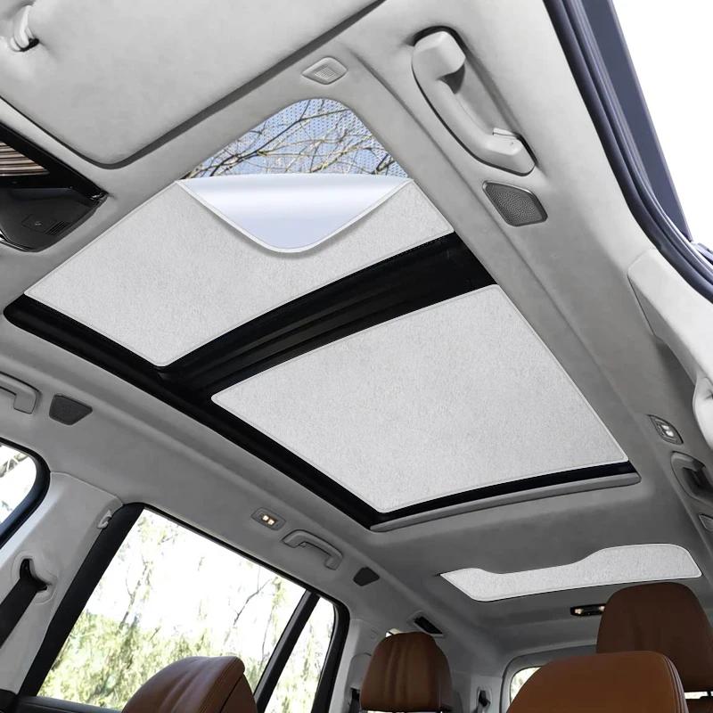 Für BMW X7 2024-Aktuell Auto Wildleder Stoff Anti-UV Elektrostatische Adsorption Schiebedach Sonnenschutz Hitzeschutz Dachfenster Zubehör