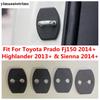 Car Door Lock Protector Cover Trim For Toyota Highlander 2013 -  / Sienna 2014 - 2017 / Prado Fj150 2014 -  Accessories