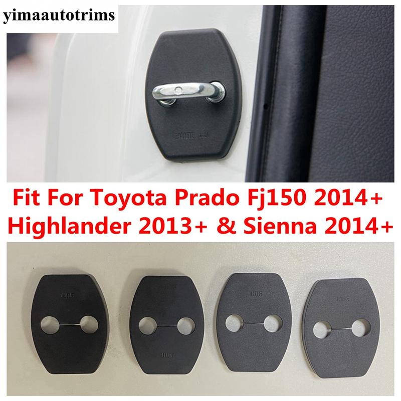 Car Door Lock Protector Cover Trim For Toyota Highlander 2013 - / Sienna 2014 - 2017 / Prado Fj150 2014 - Accessories