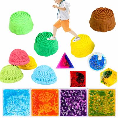 Kid Stepping Stone Balance Sensory Integration Toy Montessori Liquid Tactile Crawling Mats Parish Activite Toy Autism Equipment