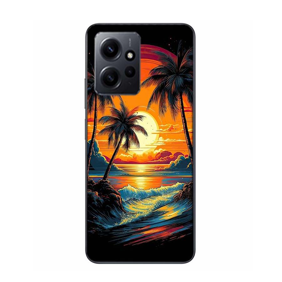 Beautiful Seaside Coconut Trees Phone Case For Redmi Note 14 15 Pro 5G 13 12 Pro Plus 11 11T 11E 11S 10 Pro 10S 9 9S Cover Cell
