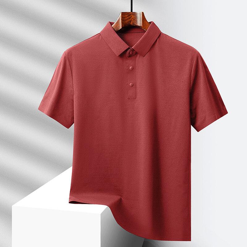 

Solid Color Short Sleeved T-shirt Breathable Quick Drying Outdoor Running Sports Men s Stretch Short Sleeved T-shirt XL червоний