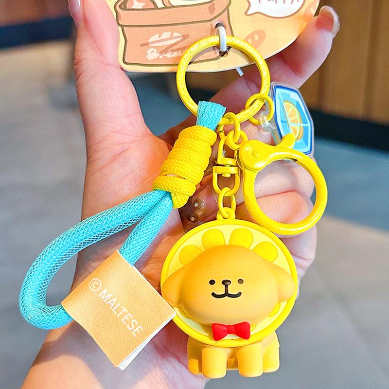 Line Puppy Games Keychain Baseball Badminton Cute Cartoon Backpack Pendant Couple Keychain