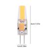 10Pcs ACCelsiusDC12-24V G4 COB LED Light Bulbs NOn Dimmable Silicone Lamp Fixtures (Warm White)