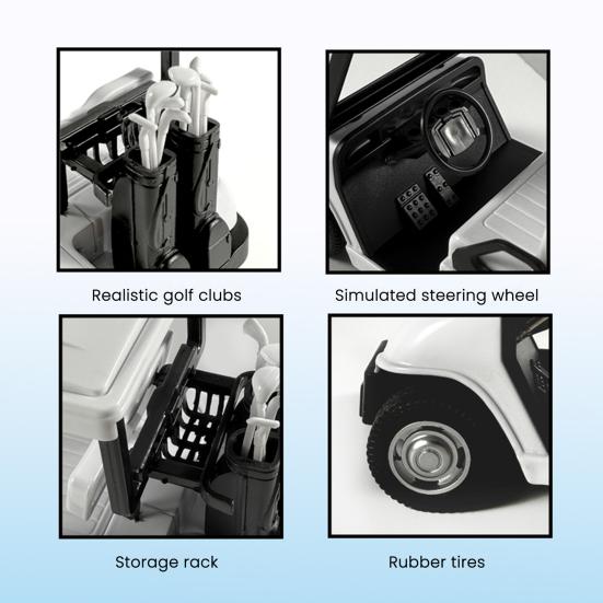 Die-cast Golf Cart Toy 0.0555555555555556 Scale Alloy Golf Cart Model