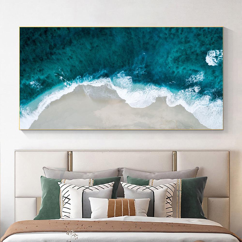 Modern Sea Wave Beach Sunset Landscape Canvas Painting Nature Seascape Posters and Prints Wall Art Pictures Home Decor