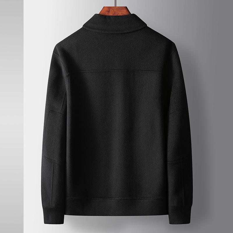 Micro-wide Wool Lapel Tooling Short Jacket Light Luxury Casual Double-sided Tweed Jacket Tide