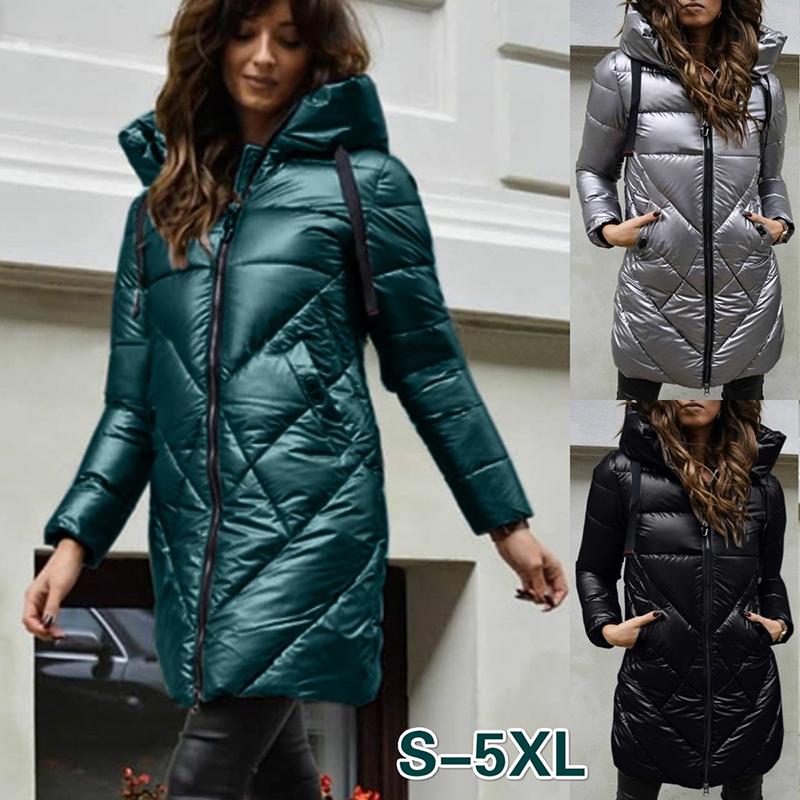 

Женская мода пальто Одежда Зимние теплые куртки Длинные рукава Hoodies Down Хлопок