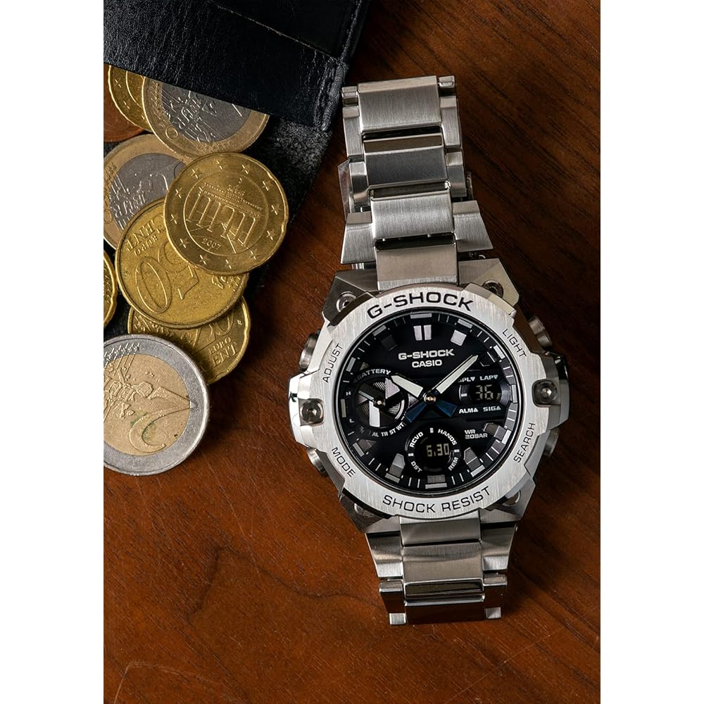Casio G-Shock G-STEEL Carbon Core Guard Structure Men's Watch Silver GST-B400D-1AJF
