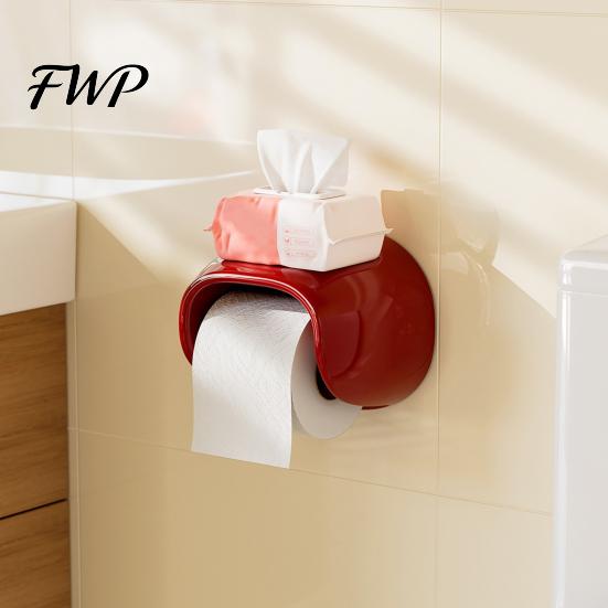 Quick Install Toilet Paper Rack Roll Holder No Drilling Wall Mount with Top Sophisticated Bathroom Decor Storage Shelf Durable Space Saving
